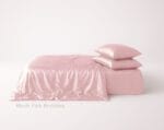 Premium bamboo bedding set by Lunaya – cooling sleep essentials for Abu Dhabi summers, Pink Blush Bamboo Bedding Bundle, Lunaya, silky smooth texture, cooling, cozy, comfort